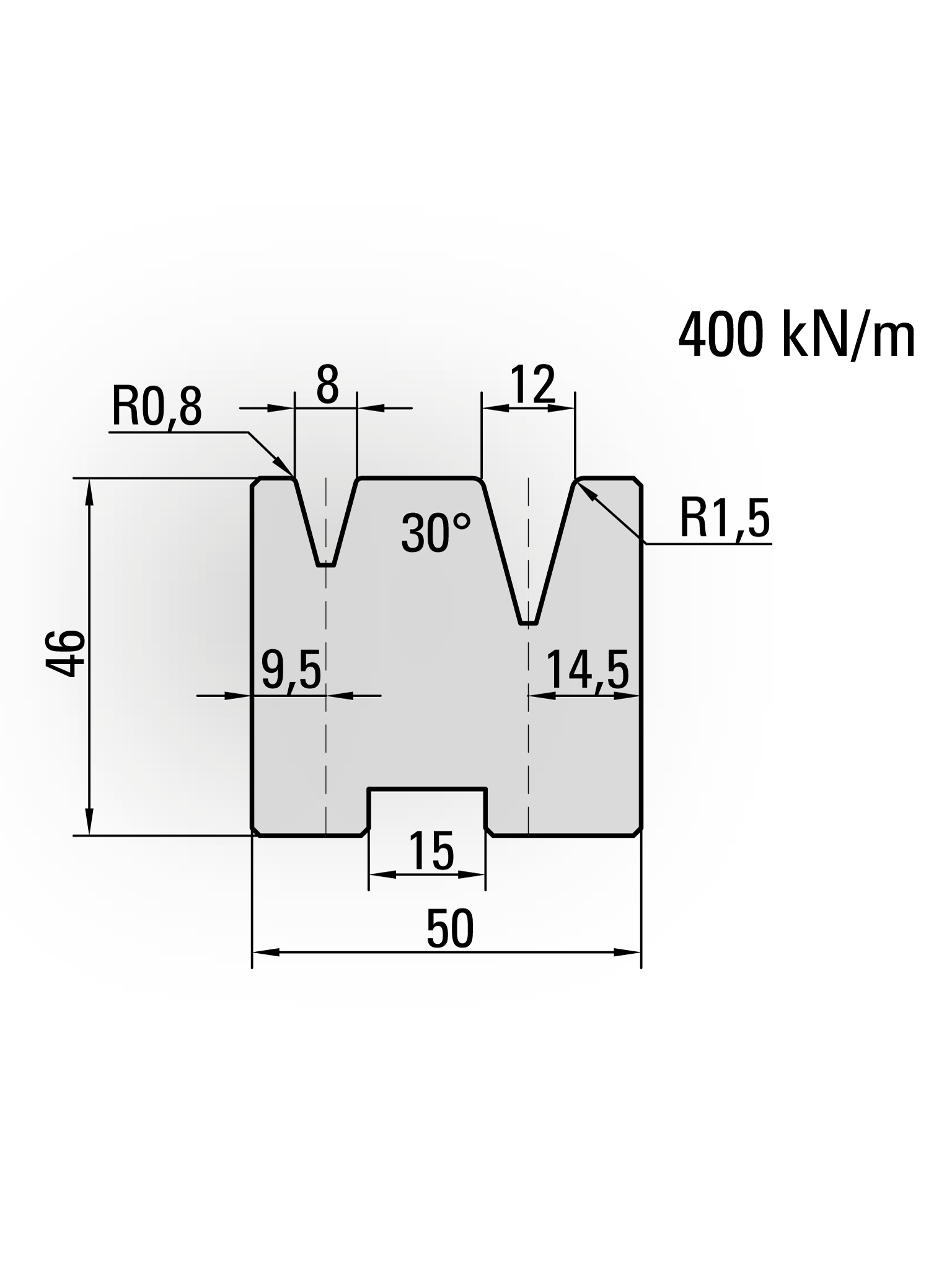 Press brake 2v dies