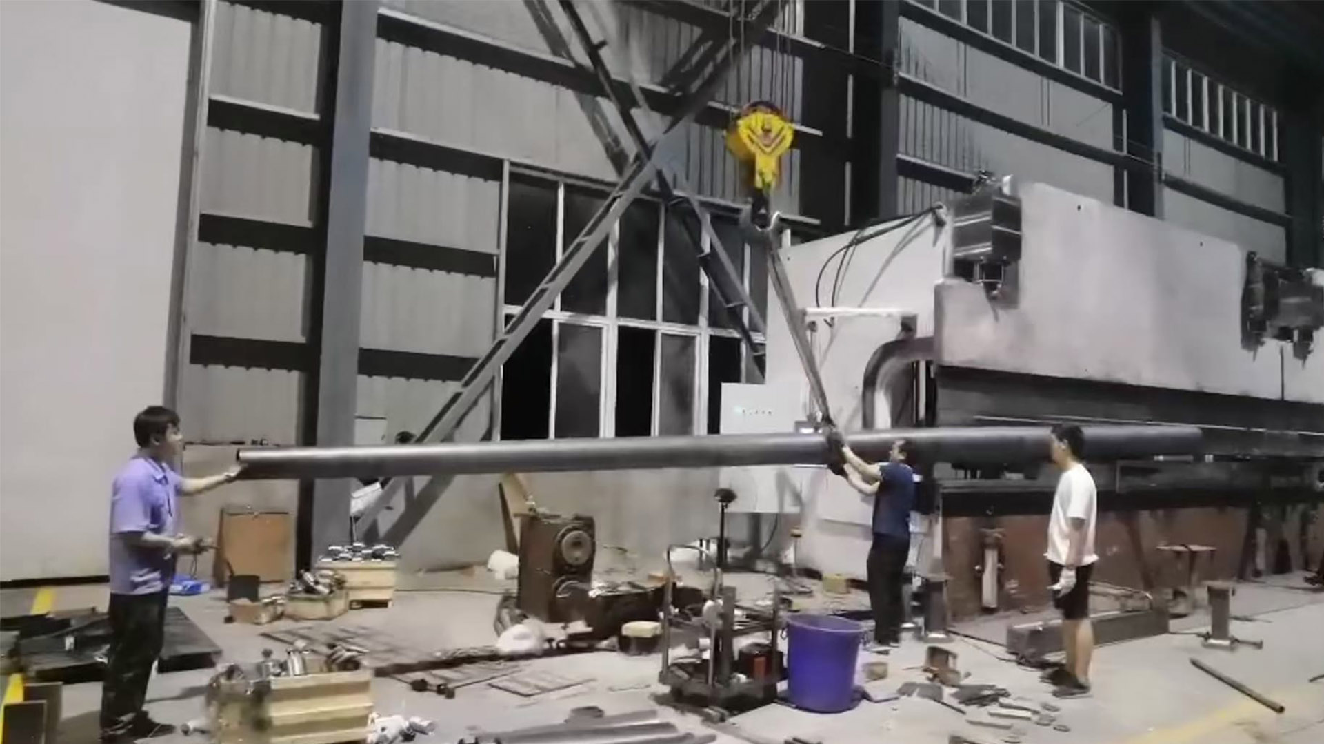 Fabricación de postes de luz de calle Herramientas de prensa plegadora