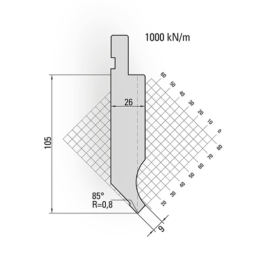 Press brake half gooseneck punch
