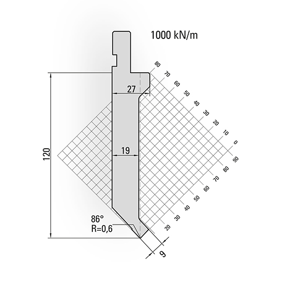 90 degree press brake punches