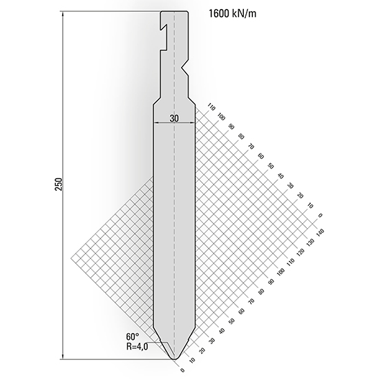 Bystronic style press brake punch